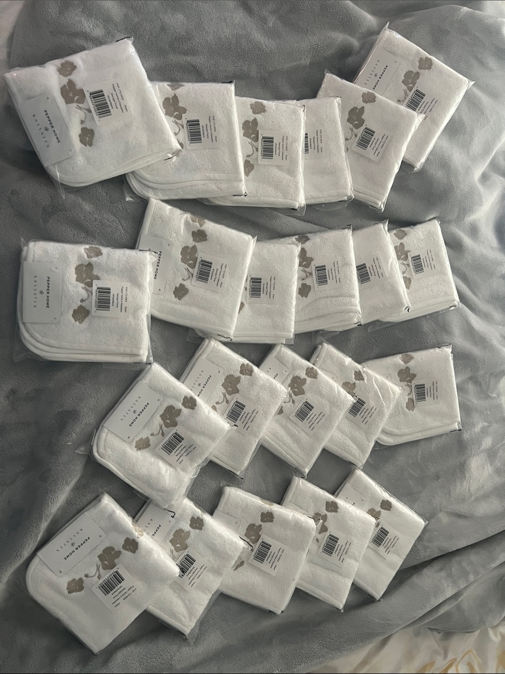 Floral White wash Towels $3 each